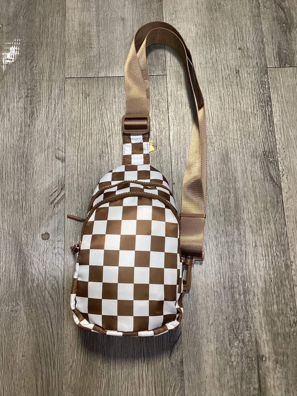 Tan Checkered Sling